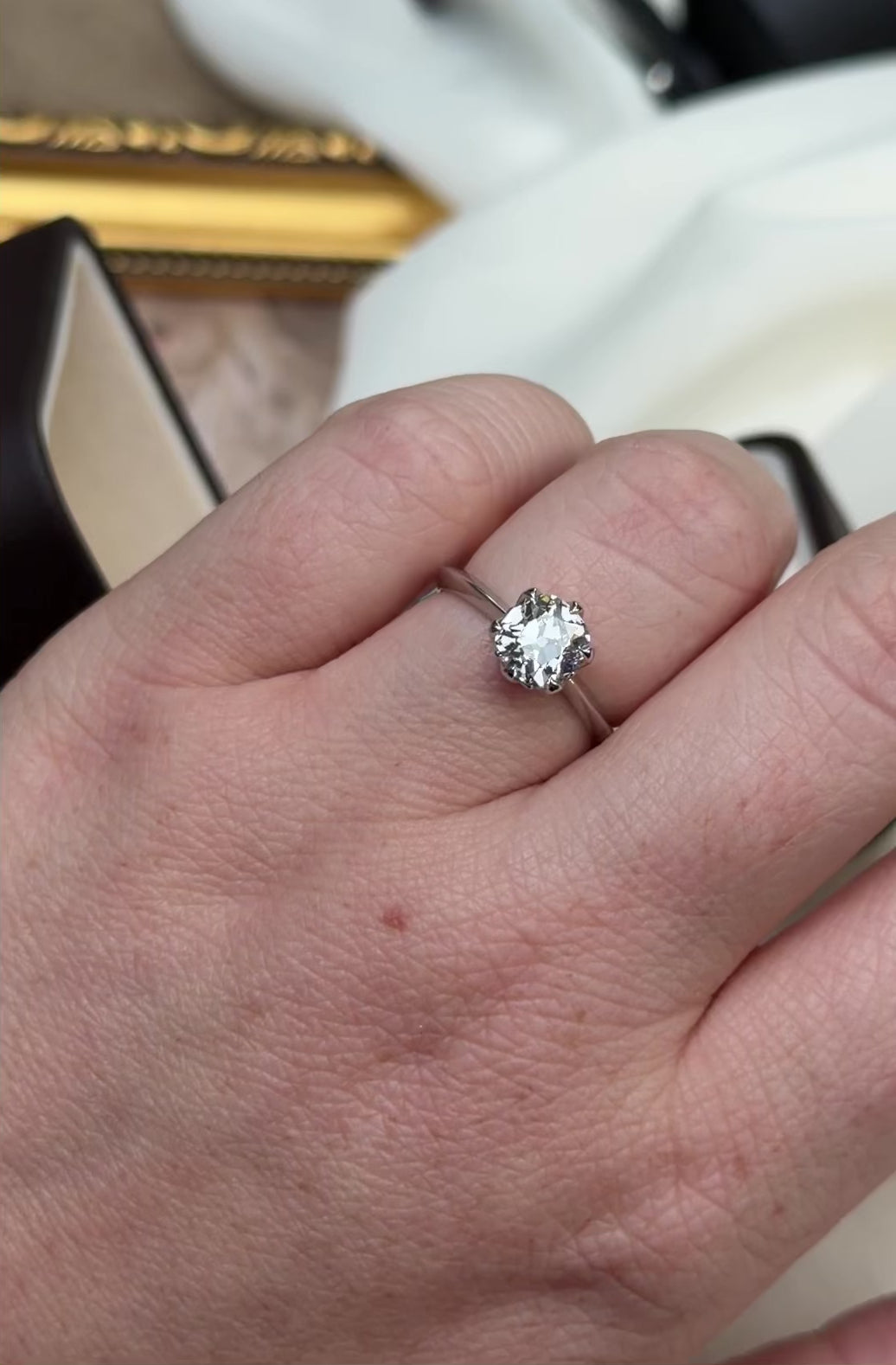 diamond ring worn on hand 